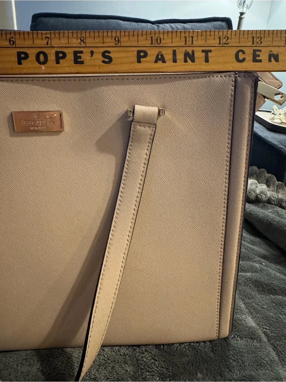 kate spade blush beige structured tote